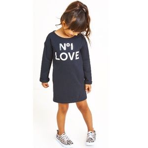 NWT Fabkids Long sleeve Black Live No 1 Dress